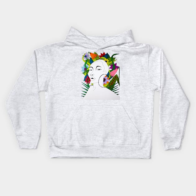 Black Mother Nature Kids Hoodie by JadeHylton